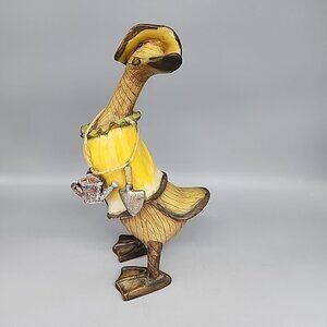 TII Collections Faux Wood Garden Duck Figurine Collectible D6055 12" Tall